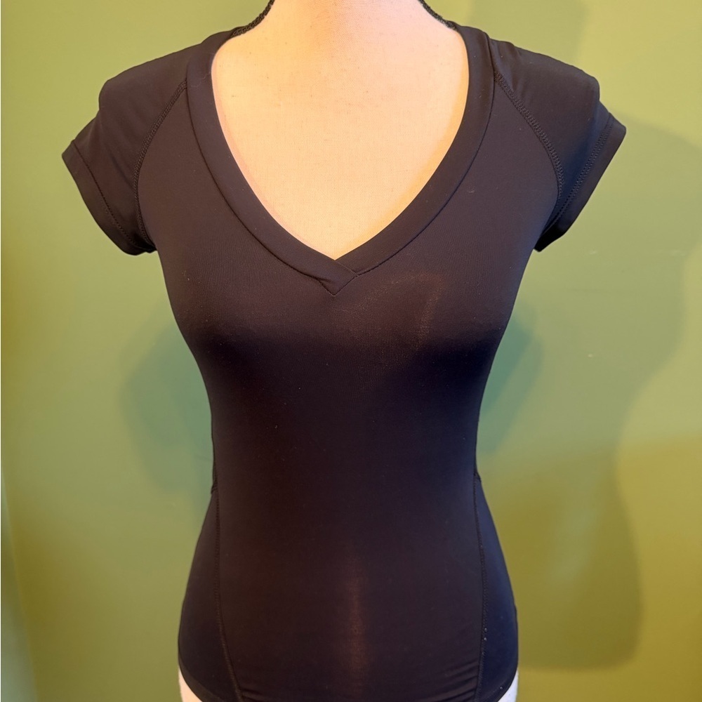Classic Black V-Neck Women's Top